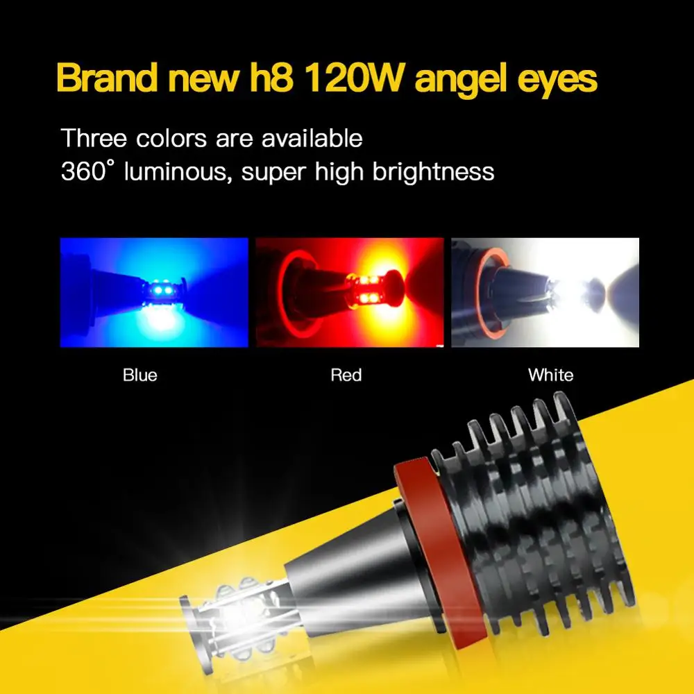 

2 PCS LED is suitable for BMW e90 e92 e60 e64 e70 X5 X6 M3 e71 CANbus error-free angel eyes daytime running light circle