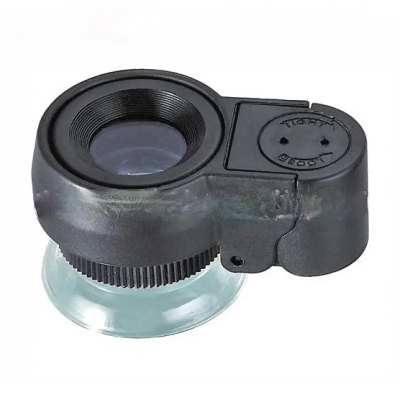 Tragbare 45 Mal mit LED Licht Geld Detektor Lampe Lupe mit Leder Fall