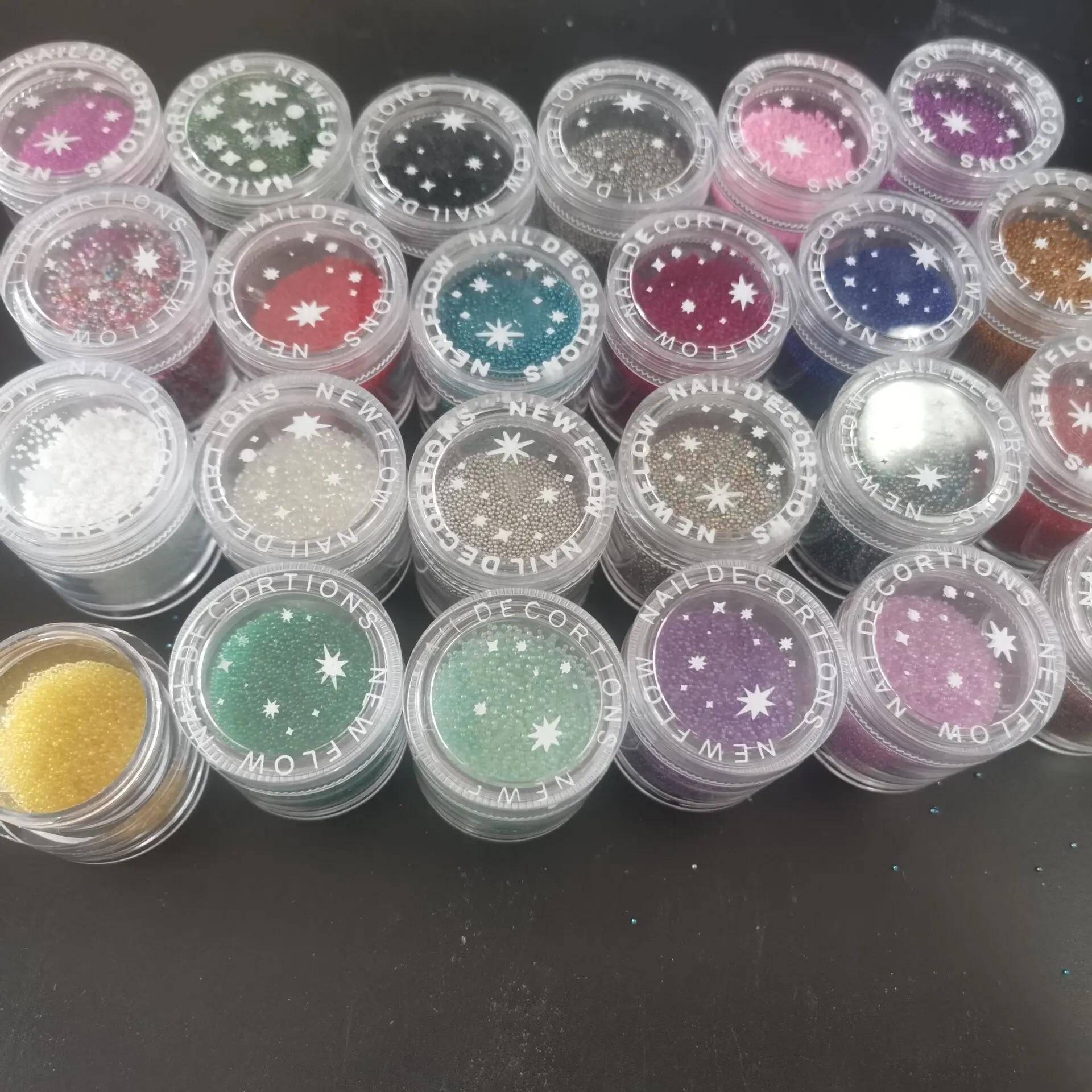 

10ML/BOX Small Nail Caviar Beads Rhinestones ,0.6MM-0.8MM Mini NAIL ART Acrystal Tips Beads Stones#24Colors