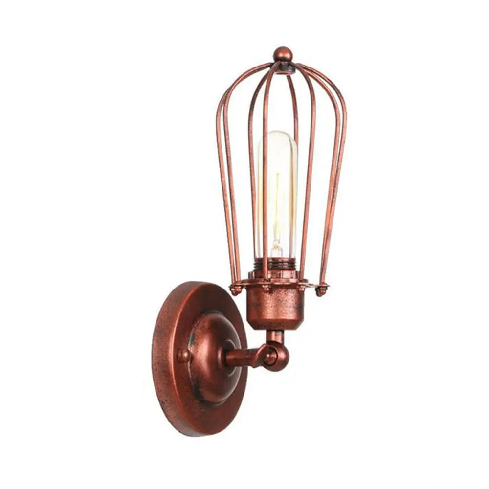 

AC100-240 Wall Sconces Lamps American Country Creative Bedside Bar Ferruginous Decorative Wall Light Sconce Fixture