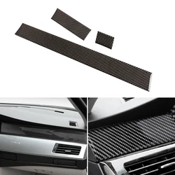 Car Styling Real Carbon Fiber Interior Center Control Side Dashboard Panel Strip Cover Trim For BMW 5 Series E60 E61 04-10