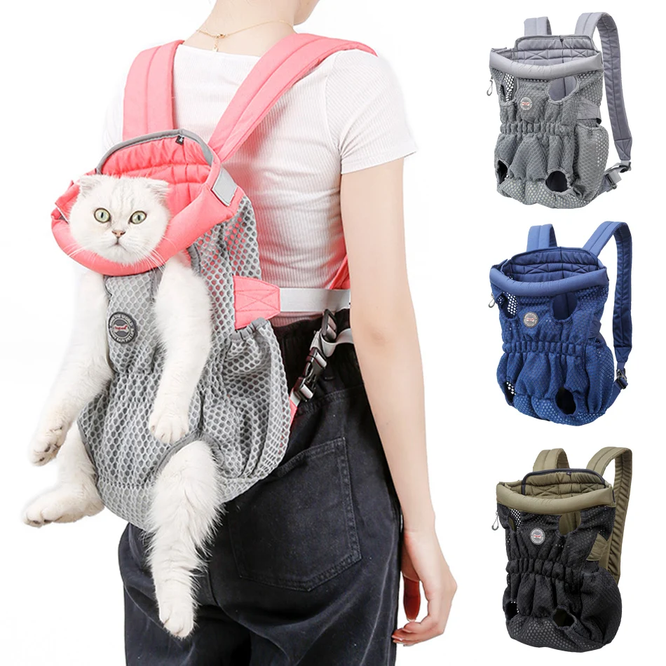 

Dog Backpack Carrier Front Cat Backpack Breathable Mesh Pet Carrier Bag for Hiking Outdoor Travel Pet Carrier for Small Dogs Cat