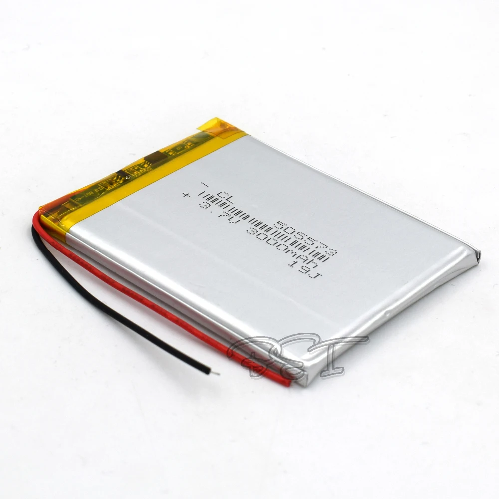3000mAH 505573   Bateria recarregável de polímero de lítio 3.7v li-ion liion para gps celular alto-falante mp3 mp4 navegador câmera