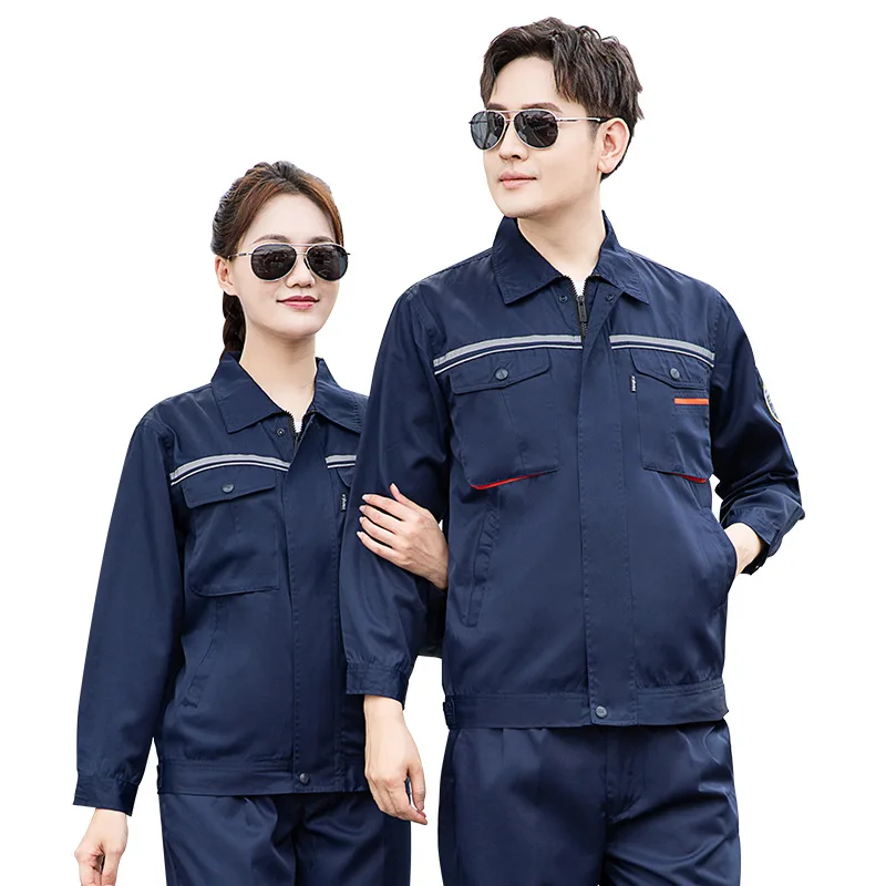 Summer Reflective Men Women Work Clothes Anti-static Durable Anti-acid Alkali Factory Workshop Safety Tooling Mechanic Coveralls