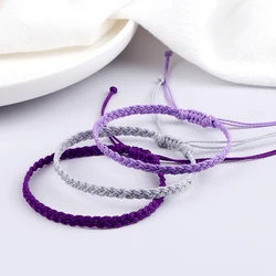 Vrouwen Handgemaakte Geweven Armbanden Waterdichte Wax Draad Wrap Touw Knoop Armbanden Mannen Tibetaanse Boeddhistische Armband Vriend Sieraden Geschenken