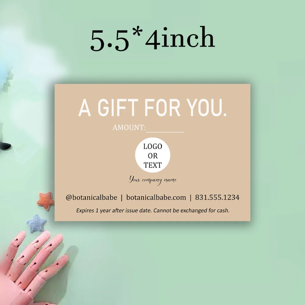

Personalized Certificate Card, Custom Gift Voucher, Small Business, Customers