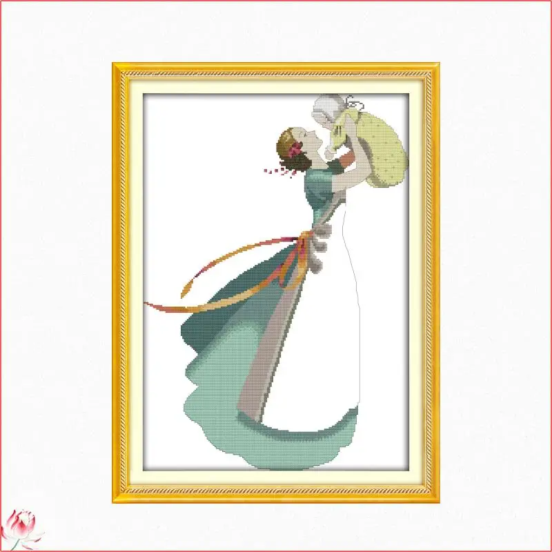 

Мать держит ребенка узор вышивка крестиком набор для вышивки персонажей 11CT 14CT счет ткань с принтом рукоделие полный набор DIY шитье