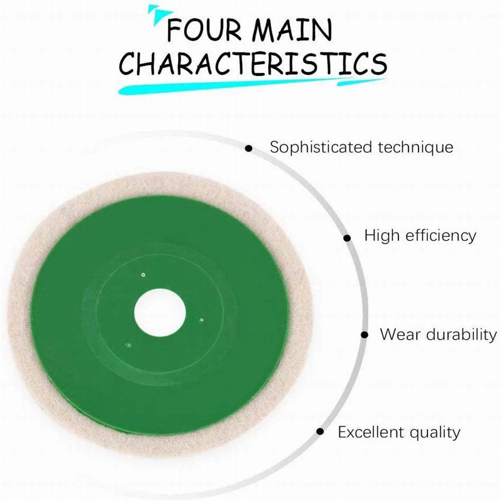 1/3pcs Wool Polishing Pads Buffing Angle Grinder Wheel Felt Polishing Disc Pad Set 100mm
