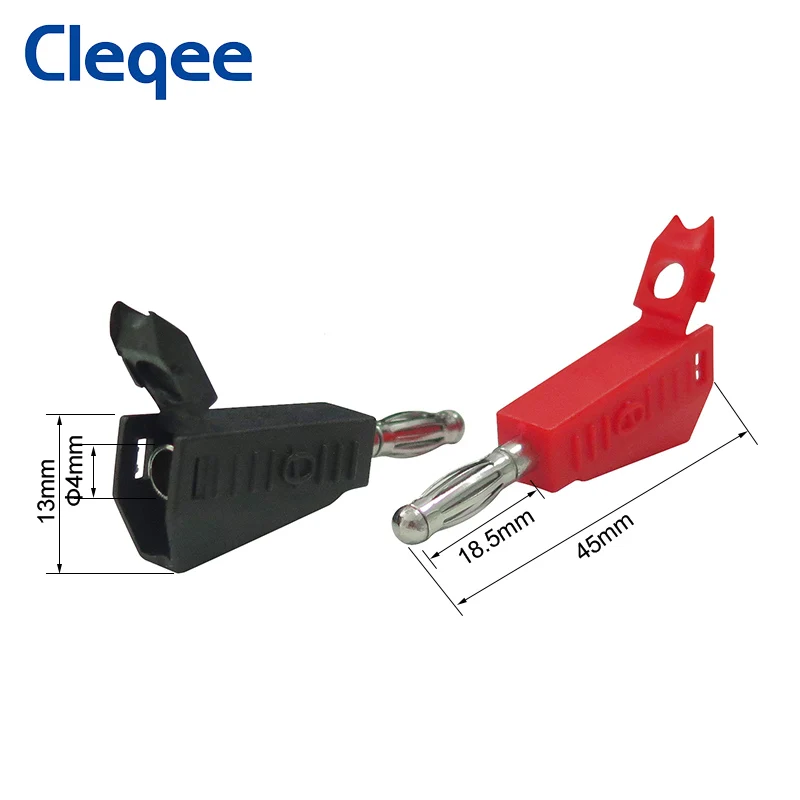 Cleqee p3002 10 pces 4mm banana plug empilhável niquelado conector teste ponta de prova ligação post para alto-falante 5 cores