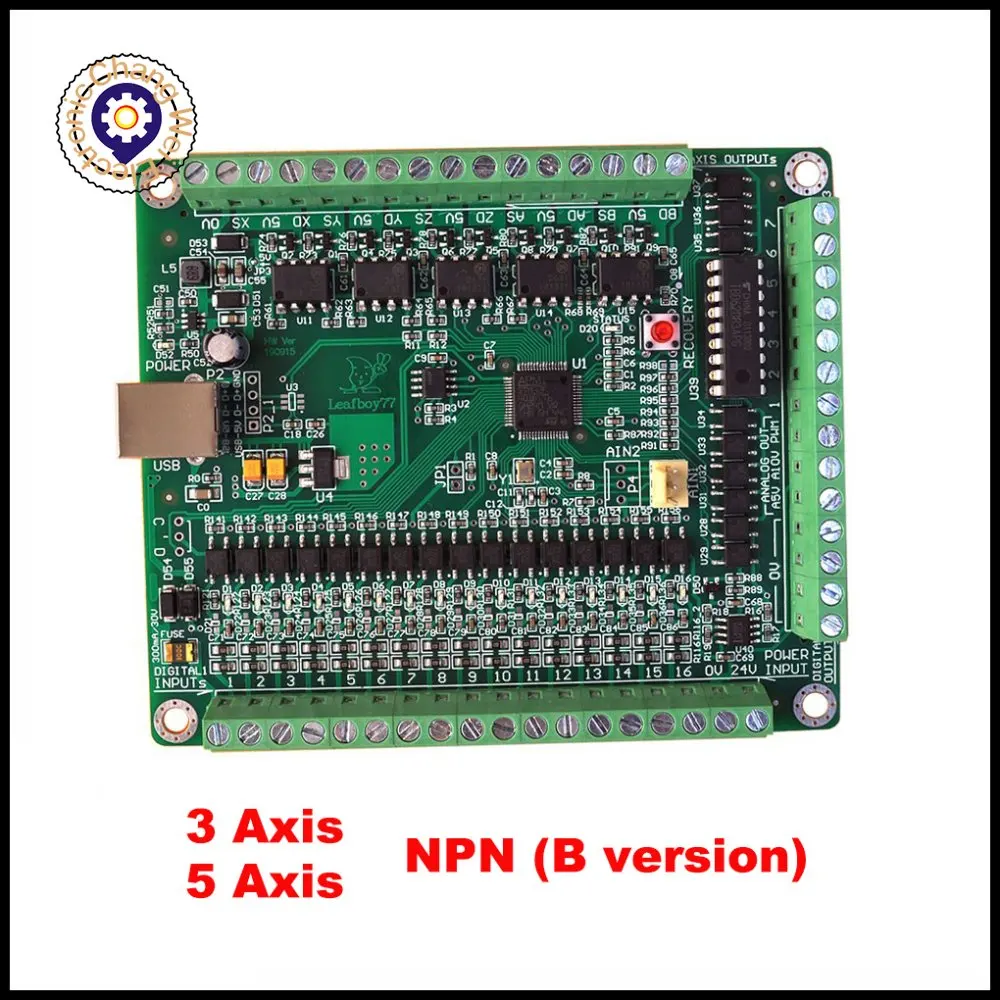 Imagem -02 - Eixos Eixos Mach3 Controlador de Movimento Mach3 Controlador Usb para Máquinas Gravura do Cnc Lf77-akz250-usb3-npn