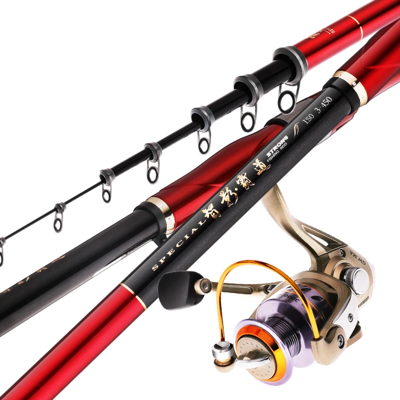 3# 5# Rock Fishing Rod 3.6M 4.5M 5.4M 6.3M Fishing Canne Feeder Hard Carbon Fiber Telescopic Wedkarstwo Olta Spinning Stick