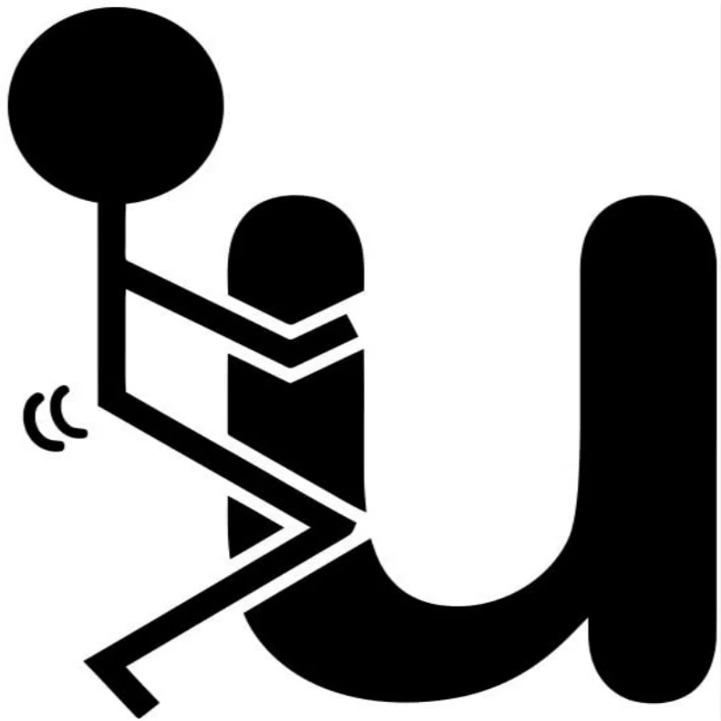

FK U - Stick Figure - F You - Funny - Car Vinyl Decal Creative Car Sticker Automobile Accessories,10cm*9cm