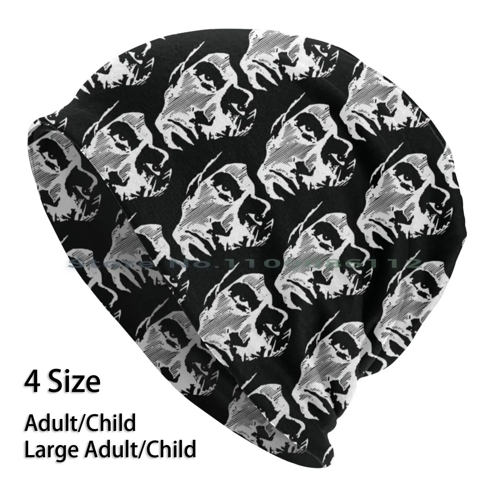 Scarface Print Beanies Knit Hat Scarface Tony Montana Film Gangster Sketch Brimless Knitted Hat Skullcap Gift Casual Creative