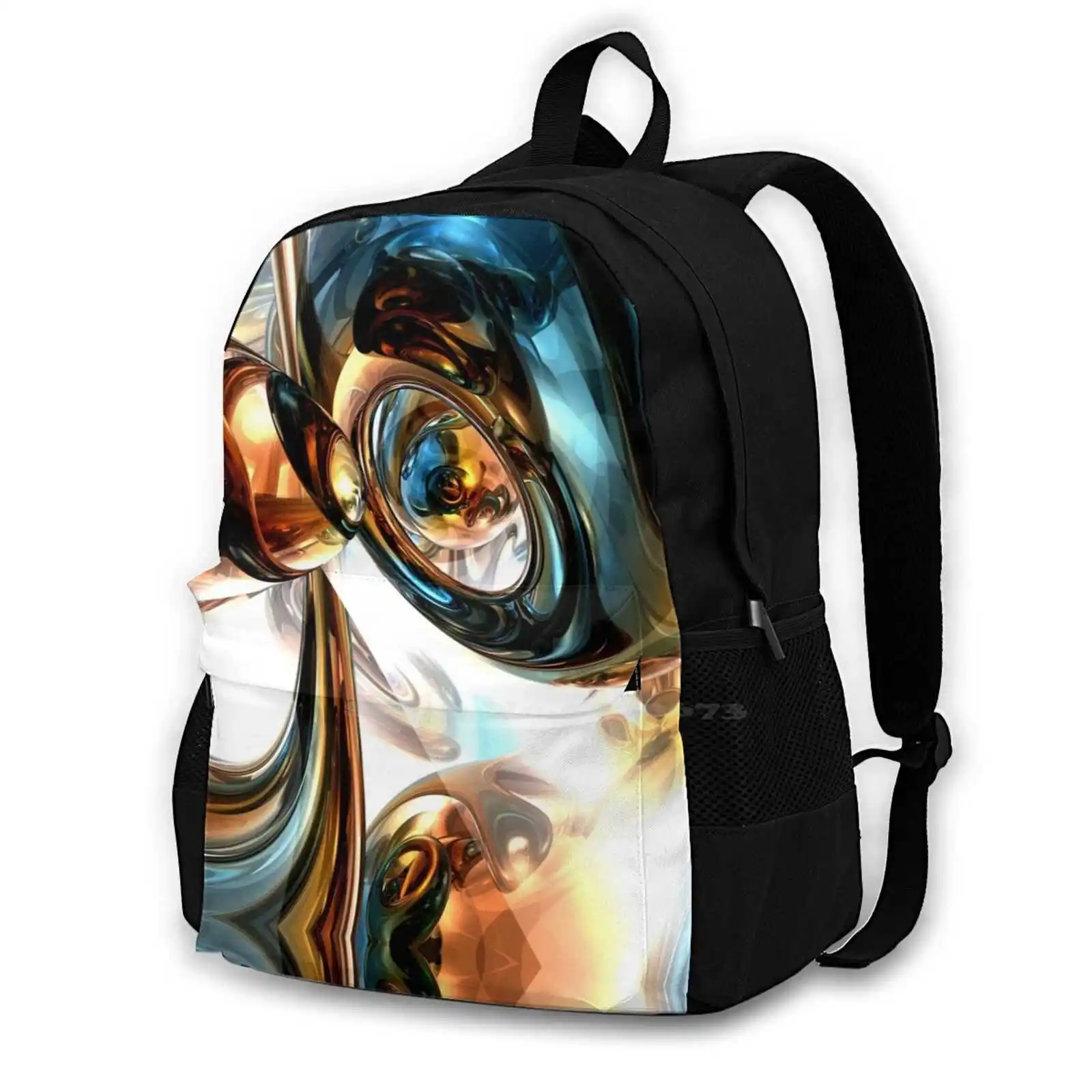 Wine And Spirits Abstract Pattern Design Bag Student'S Backpack Abstract Port Glass Wine 3D Liquid Booze Liquor Liqueur