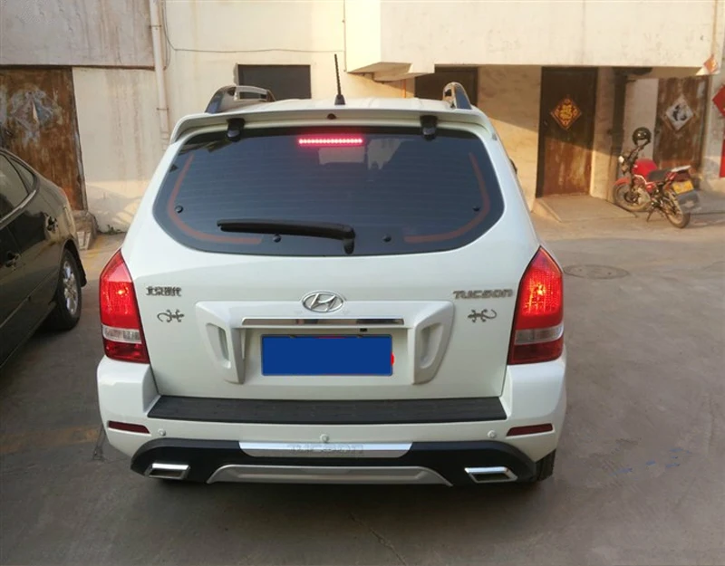 For Hyundai Tucson Spoiler 2005-2012 Tucson Car Tail Wing Decoration ABS Plastic Unpainted Primer Rear Trunk Roof Spoiler