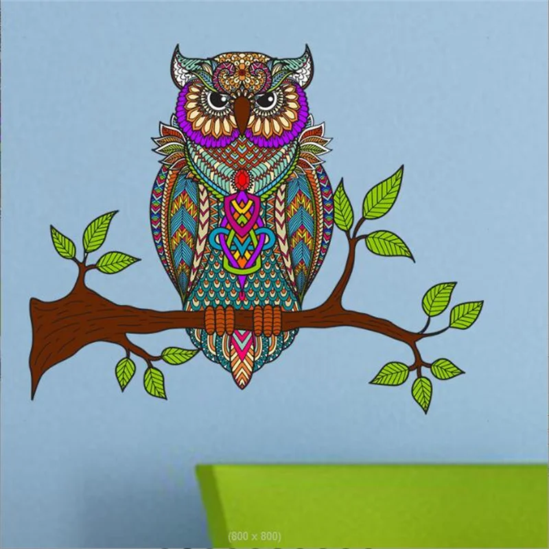 

Removable Owl Wall Sticker For Living Room Decorating New Fashion Art Decor Waterproof And Self-Adhesive Home Decal