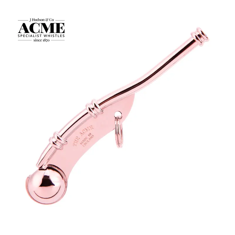 

ACME Rose Gold Sailor Whistle Boatswain Pipes Metal British Origin Captain Signal Tube Flute Whistle Hand-polished Collection