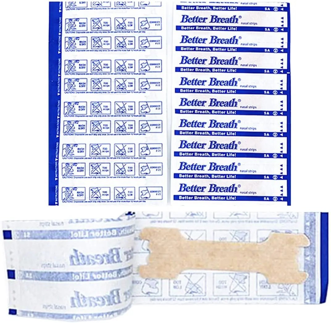 50pcs Better Breath Breathe Right Nasal Strips Nasal Patch Sleep Better Health Snoring Strips Anti Snoring Patch