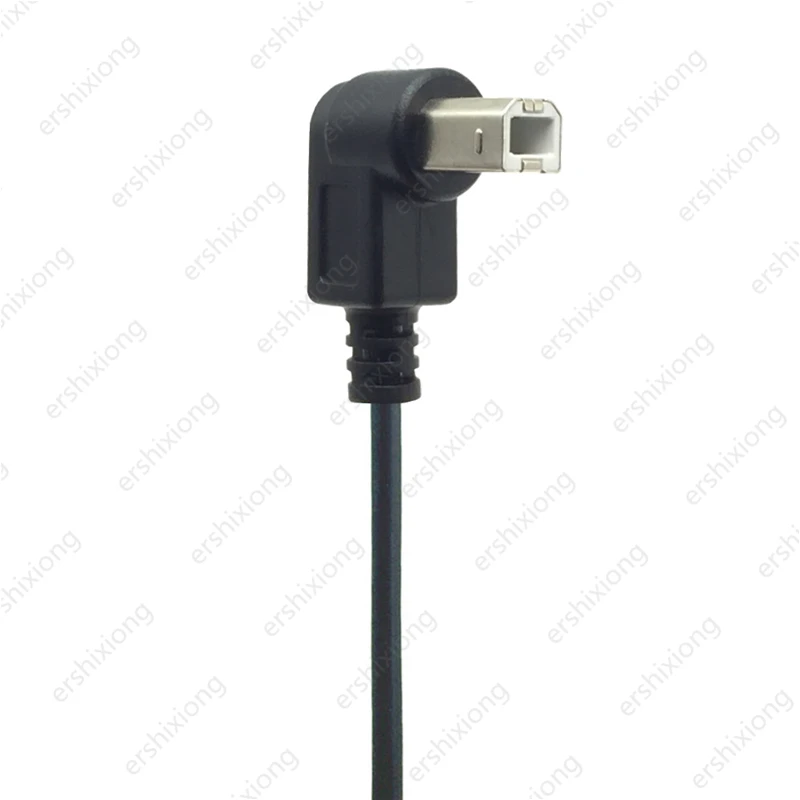 وصلة طابعة بزاوية يمنى سلك كابل متزامن ، نوع B إلى ذكر USB B أنثى ، لأعلى ولأسفل ، 90 درجة ، جديد ، 1 m