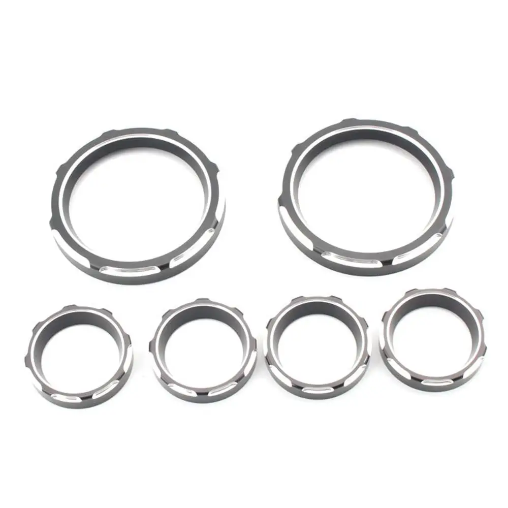 6Pcs Motorcycle Instrument Board Gauge Bezel Cover Kit For Electra Street Road Glide Trikes 1996-2013