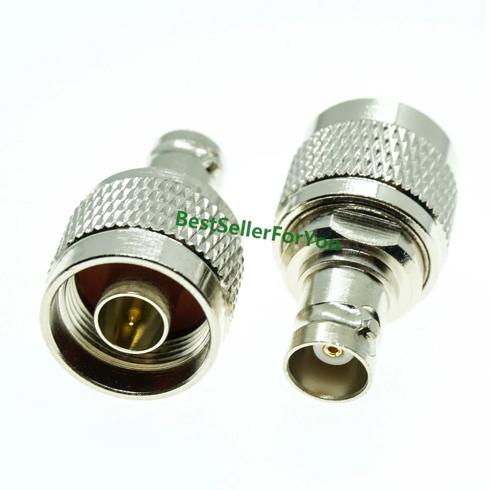 

New BNC female jack to N type male plug RF coax connector straight adapter