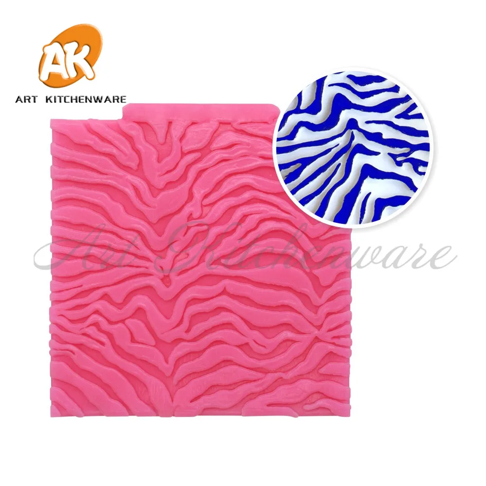 

Zebra Silicone Moulds Cupcake Decorations Baking & Pastry Tool Fondant Molds Quilt Embosser Lace Mat Cake Stencil