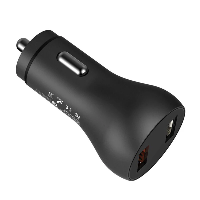 30W Powerful Power QC 3.0 Quick Charger 5V2.4A Dual USB Car Charger for Mobile Phones Cameras Tablets and Other Mobile Devices