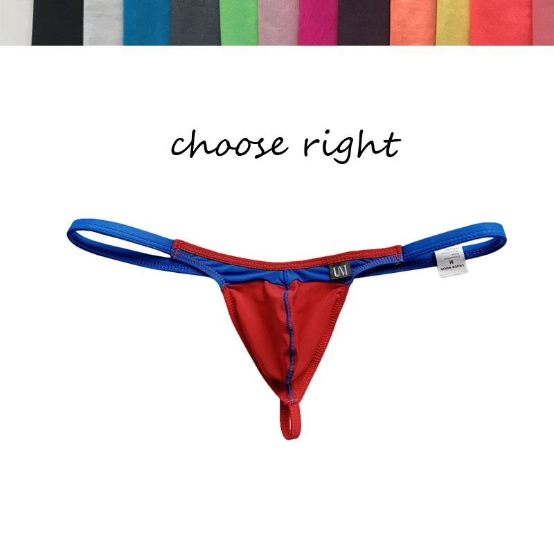 Men's Ultra-Soft Ice Silk Low Waist Thong Sheer Sexy Bikini Briefs Slim Fit Comfortable Support Underwear