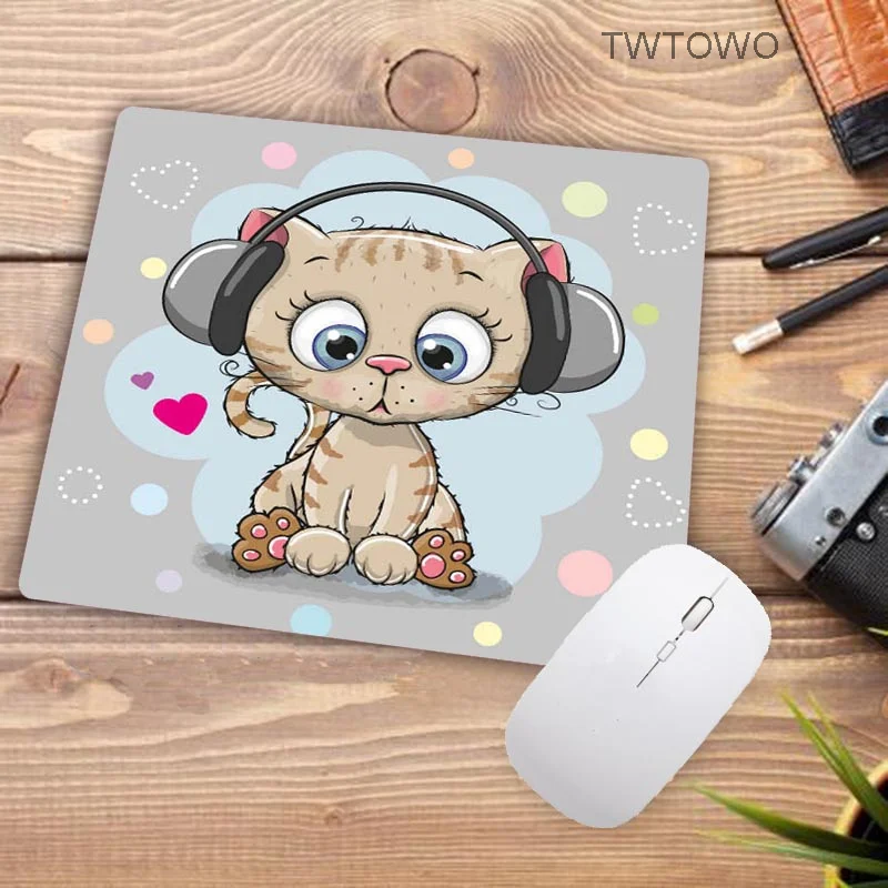 Big Promotion Notebook Computer Mouse pads Pink Pig and Cat Animal  Mice Pad Gamer Play Mats Small Size for 260*210*2mm