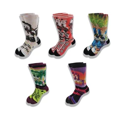 Calcetines de algodón con estampado y teñido para hombre y mujer, calcetín con estampado de dibujos animados y personajes de Anime, Avatar, novedad