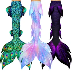 Girl Mermaid Tail Swimsuit Without Monofin Adult Swimming Bikini Set Cosplay Customized Children Swimming Mermaid Tail