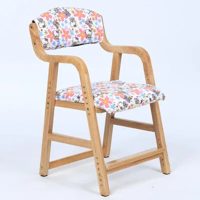 Siège réglable en bois massif pour enfants, chaise d'étude à dossier, chaise d'école primaire, chaise d'écriture à domicile, Dotomy