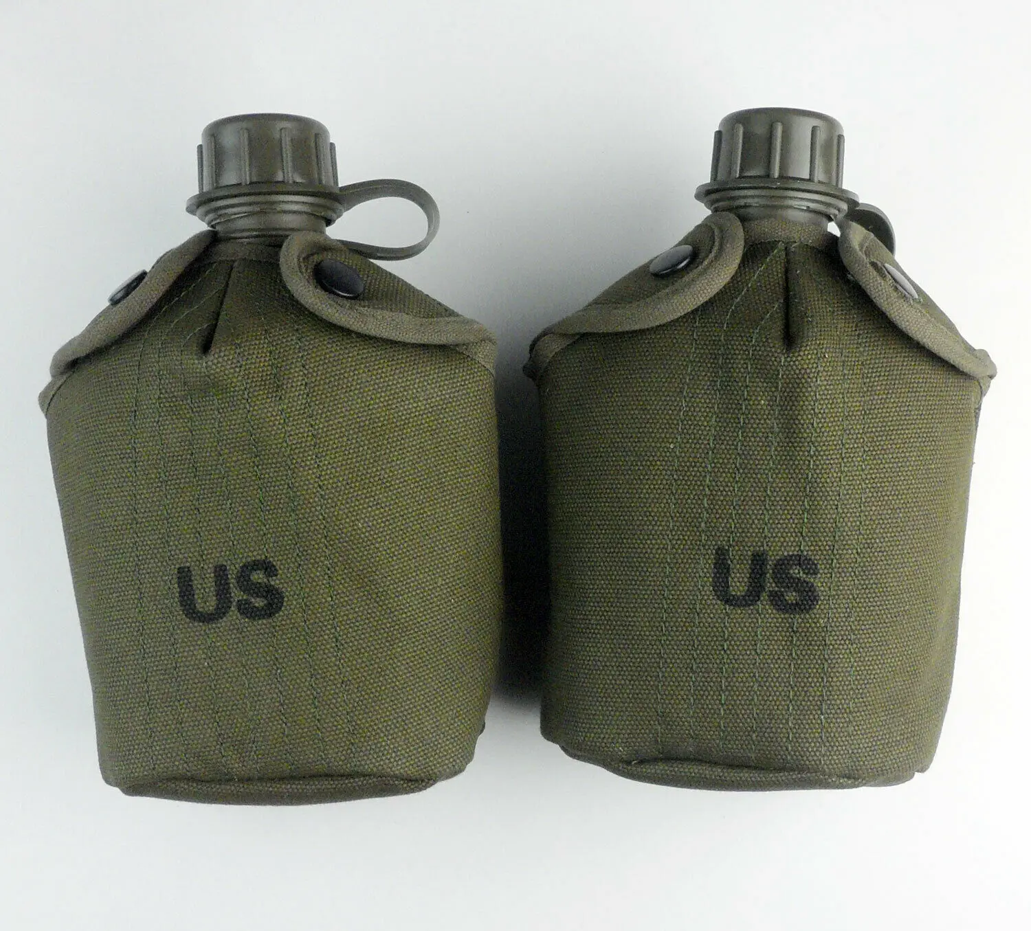 tomwang2012. A Pair Vietnam War US Army M1956 Canteen M1961 Water Bottle Cover Pouch Case SET MILITARY WAR REENACTMENTS