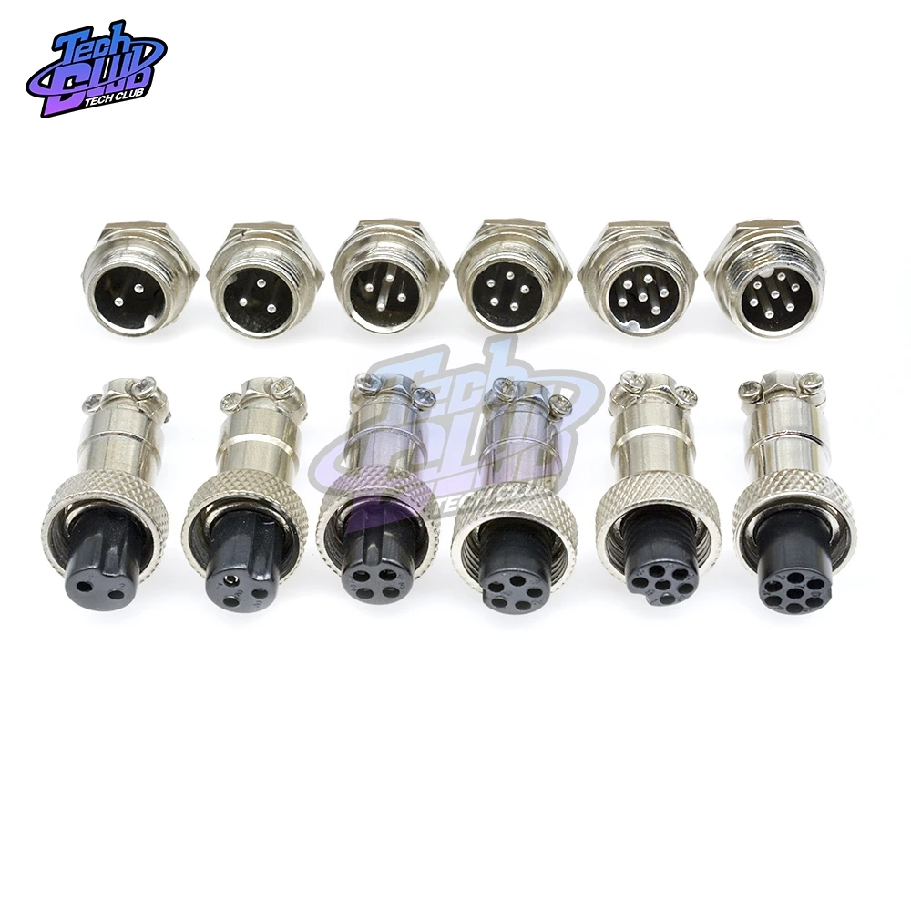 GX12 Butt type Aviation Plugs Sockets 2/3/4/5/6/7 Pin RS765 12MM Aero Plug Socket Aerial Plugs Sockets Aviation Connector