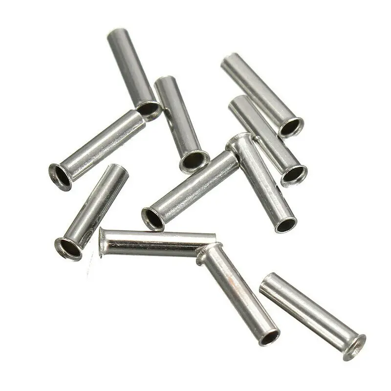 AWG Non-Insulated Wire Connector Ferrules Electrical Cable Terminal Copper Bare Tinned Crimp Terminal 100PCS 0.5mm2-16mm2 22-10