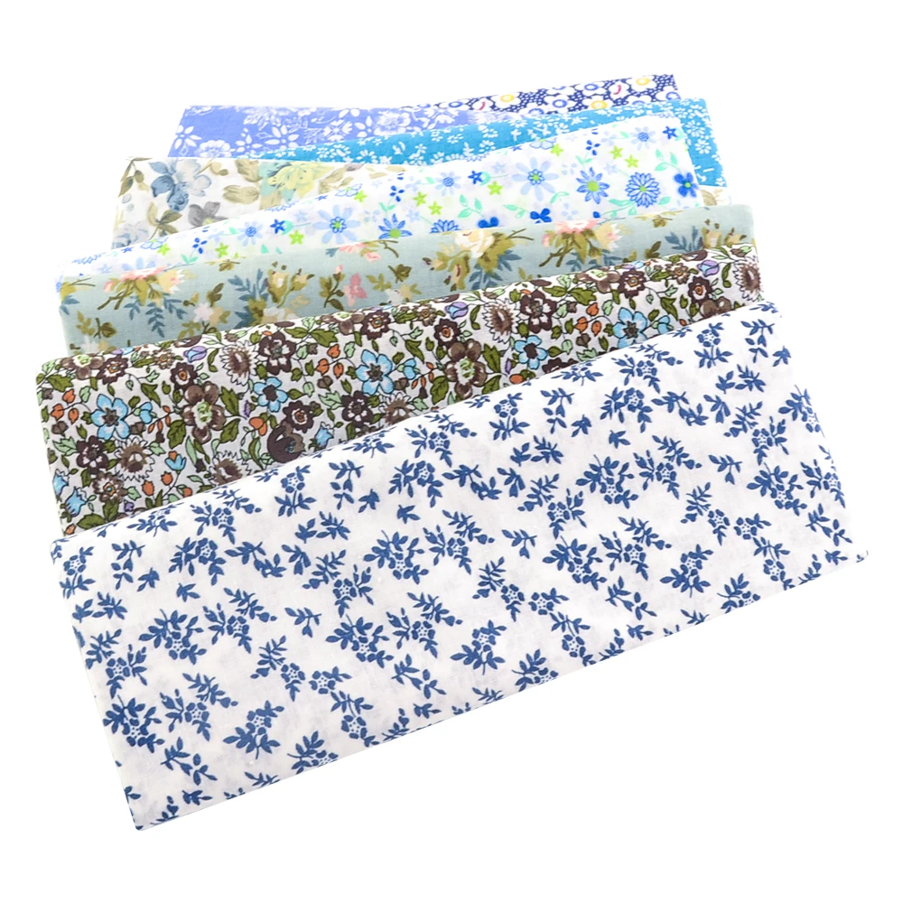 Booksew 30*30cm 8 PCS Pack Cotton Fabric Flower Printed Sewing Cloth Quilting Fabrics For DIY Handicrafts Accessories Patchwork