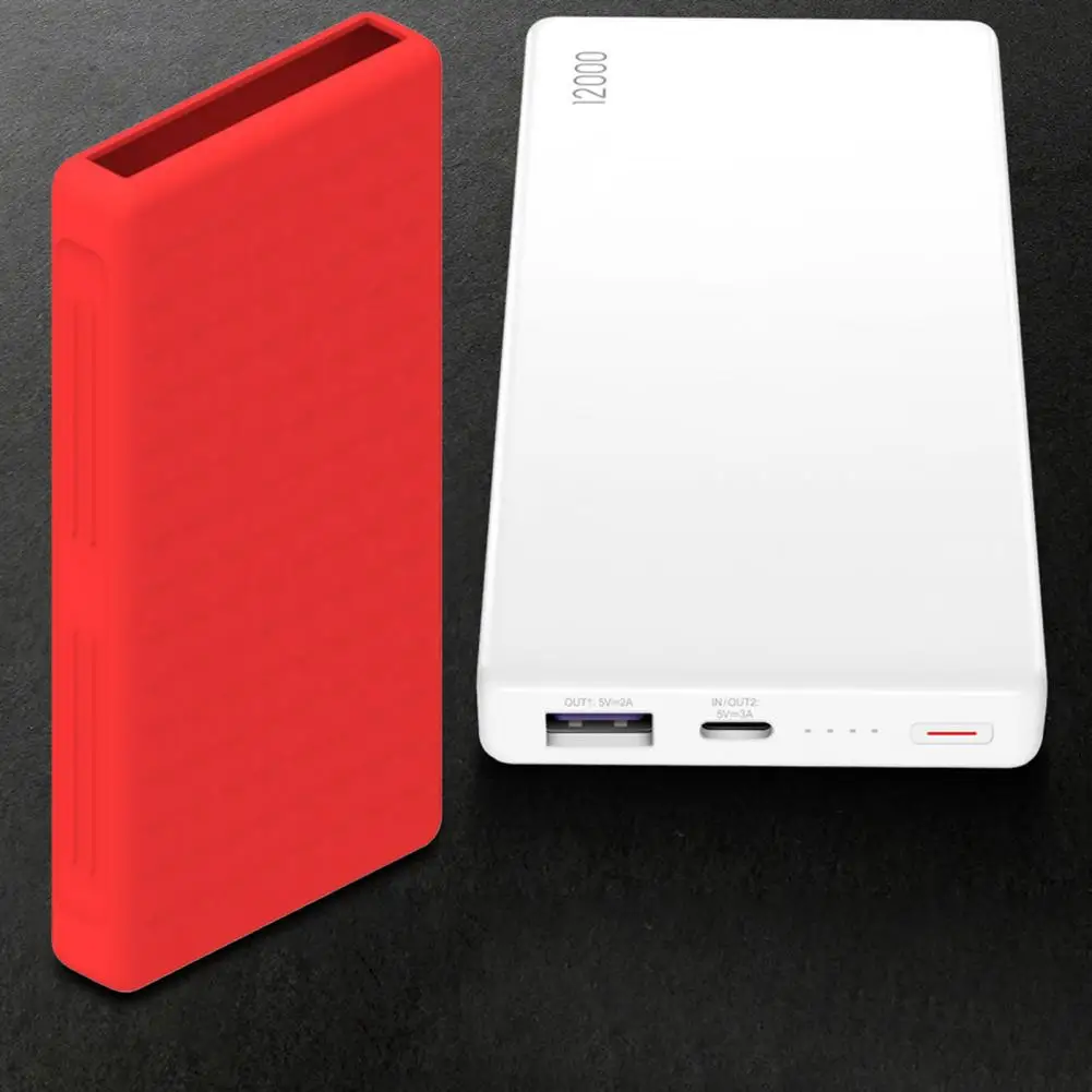 Protective Case Dirt resistant Solid Color Design 12000mAh CP12S Silicone Mobile Power Cover for Glory Power Bank