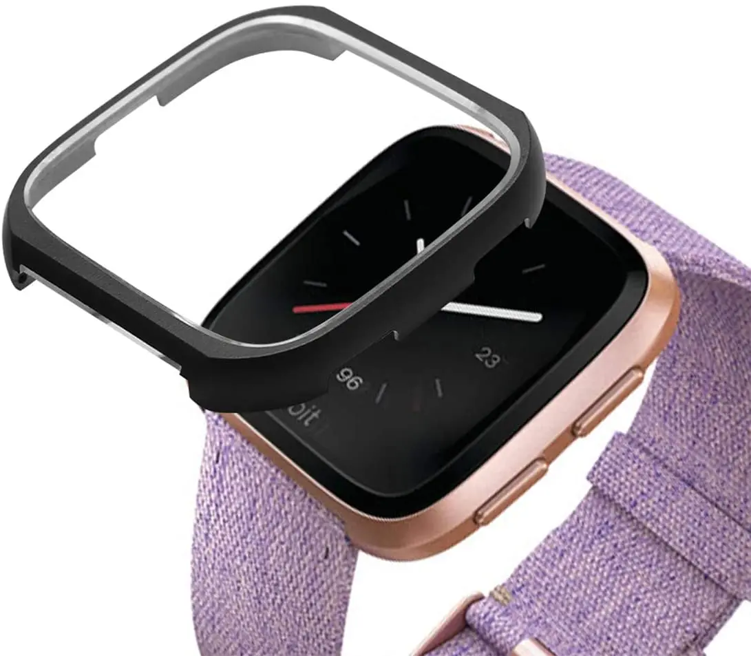 High Quality Metal Case Protective Case for Fitbit Versa Cover Screen Protector Full Protective Shell For Versa Accessorie