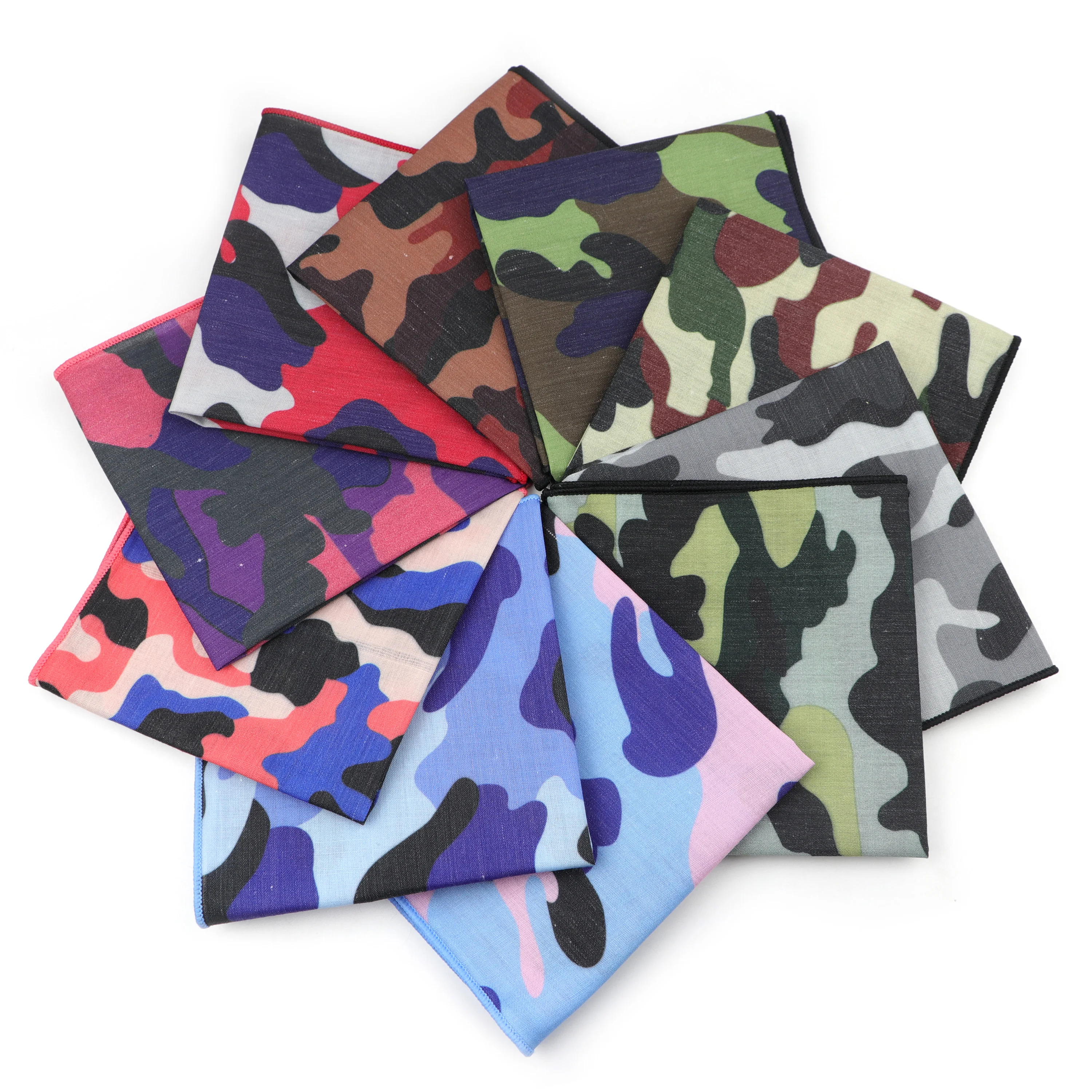 

Brand New Style Men's Hankerchief Scarves Vintage Cotton Hankies Men's Pocket Square Camouflage Classic Print Hanky Towel