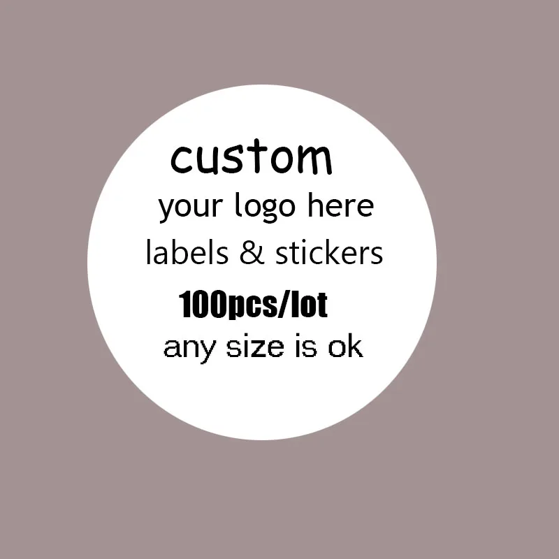 

Custom Circle Logo Sticker DIY Personalized 2-8cm Design Your Own Logos Seal Labels for Botttles and Cans Wedding Gift Pack