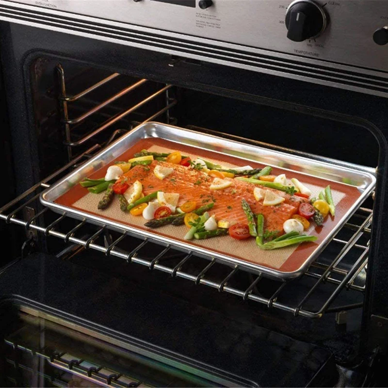 30*20CM Reusable Silicone Baking Mats Non-Stick BBQ Grill Pad Baking Sheet Oven Mat Picnic Cooking Cookie Tray Barbecue Tools