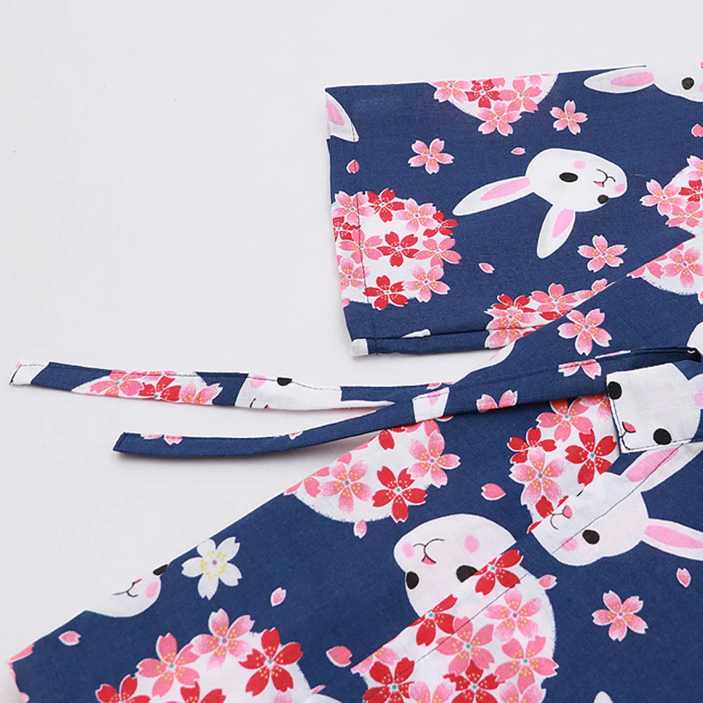 Japanese Cotton Gauze Pajamas Set For Female Kimono Sleepwear Spring and Autumn Sweat Steamed Home Suit