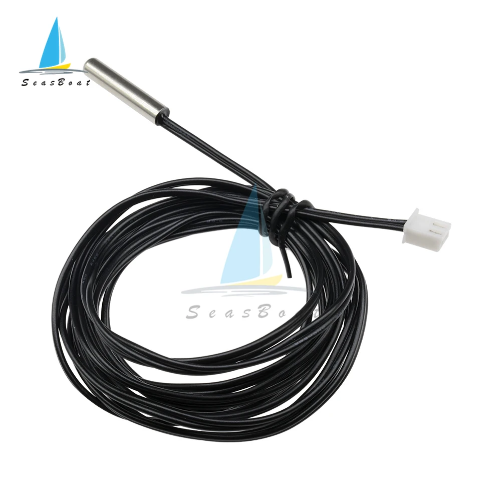 50CM 2M 3M NTC Thermistor Temperature Sensor Waterproof Probe Wire 10K 1% 3950 W1209 W1401 Cable