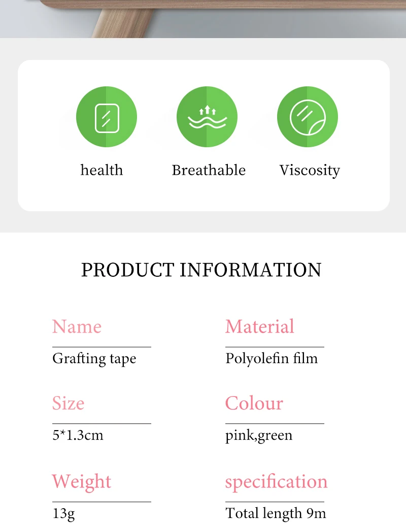 5 Rollen bunte Wimpernverlängerungs-Tapes, weiches, medizinisches, atmungsaktives PE-Klebeband für falsche Wimpern, Patches und Make-up-Tools – Detail 1