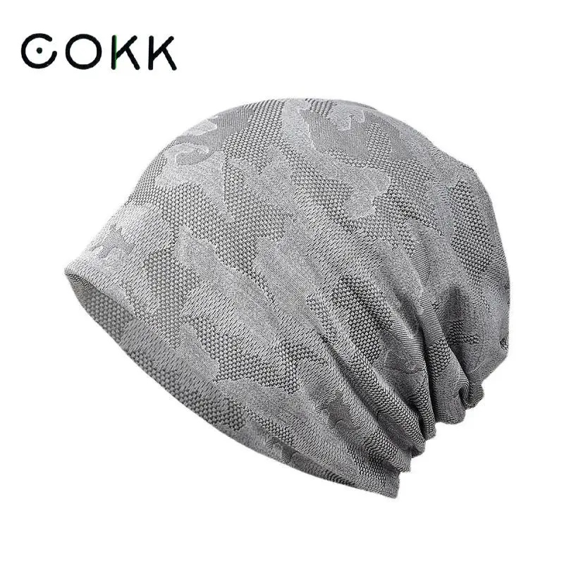 COKK Beanie mężczyźni kobiety cienki kapelusz kamuflaż Mesh oddychająca elastyczna miękka Running sport Outdoor czapeczka dziecięca nowy 2022 Hot