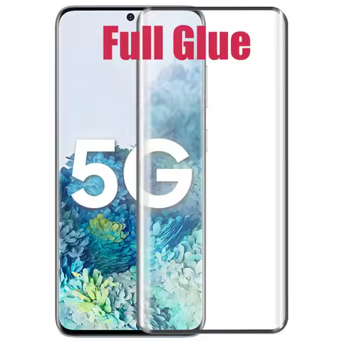 50pcs Full Glue Tempered Glass Coverage Curved Screen Protector For Samsung Galaxy S24 Ultra S23 Plus S22 S21 S20 S10 Note 20