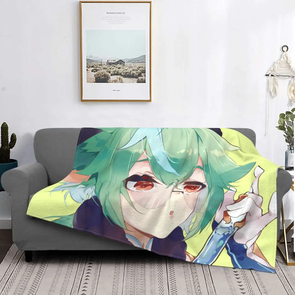 Video Game,Genshin Impact Blankets Fleece Decoration Ultra-Soft Throw Blankets for Bedding Bedroom Plush Thin Quilt