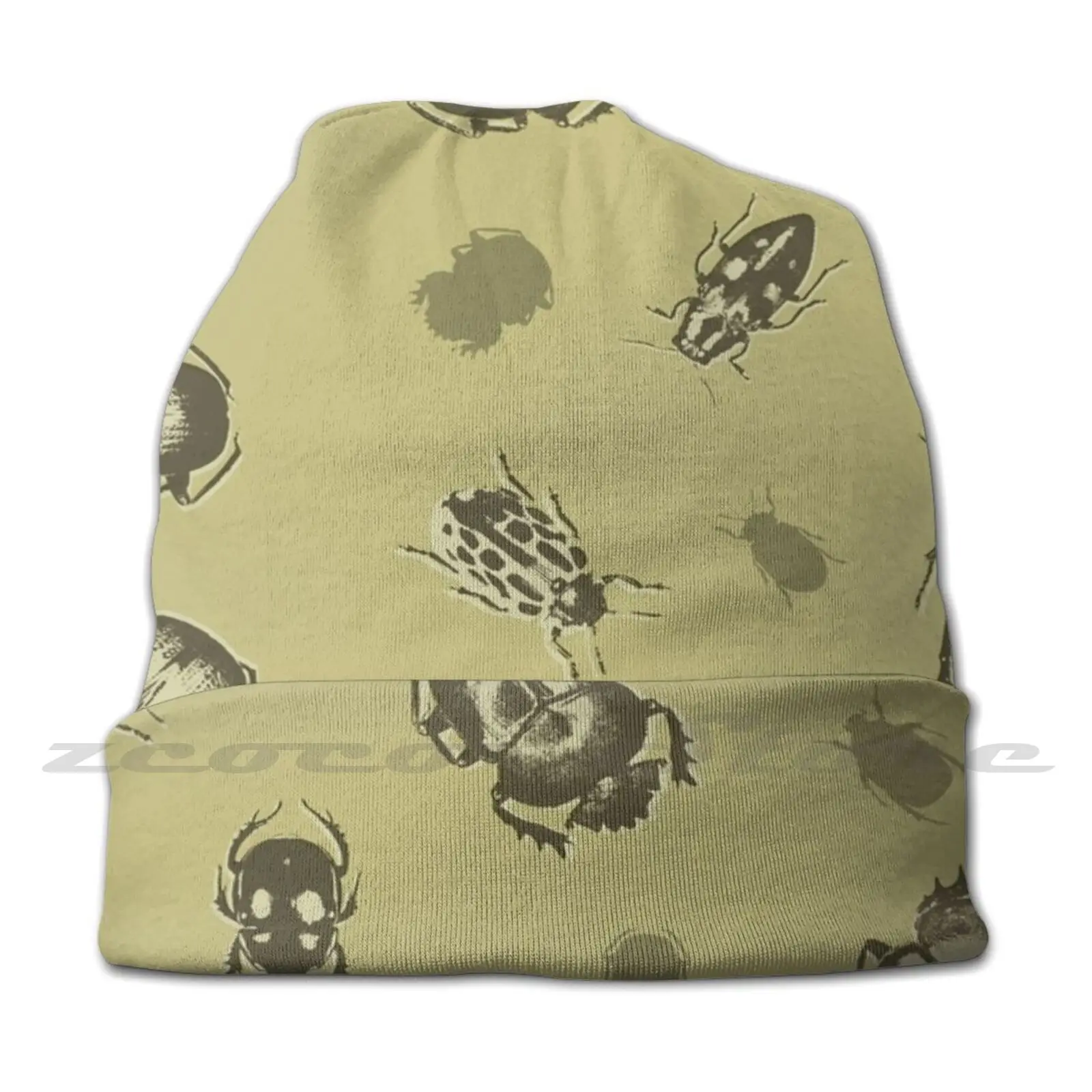 Entomology Knit Hat Elastic Soft Personalized Pattern Present Cap Annjia Insects Entomology Insectology Beetle Scarab Cetonia