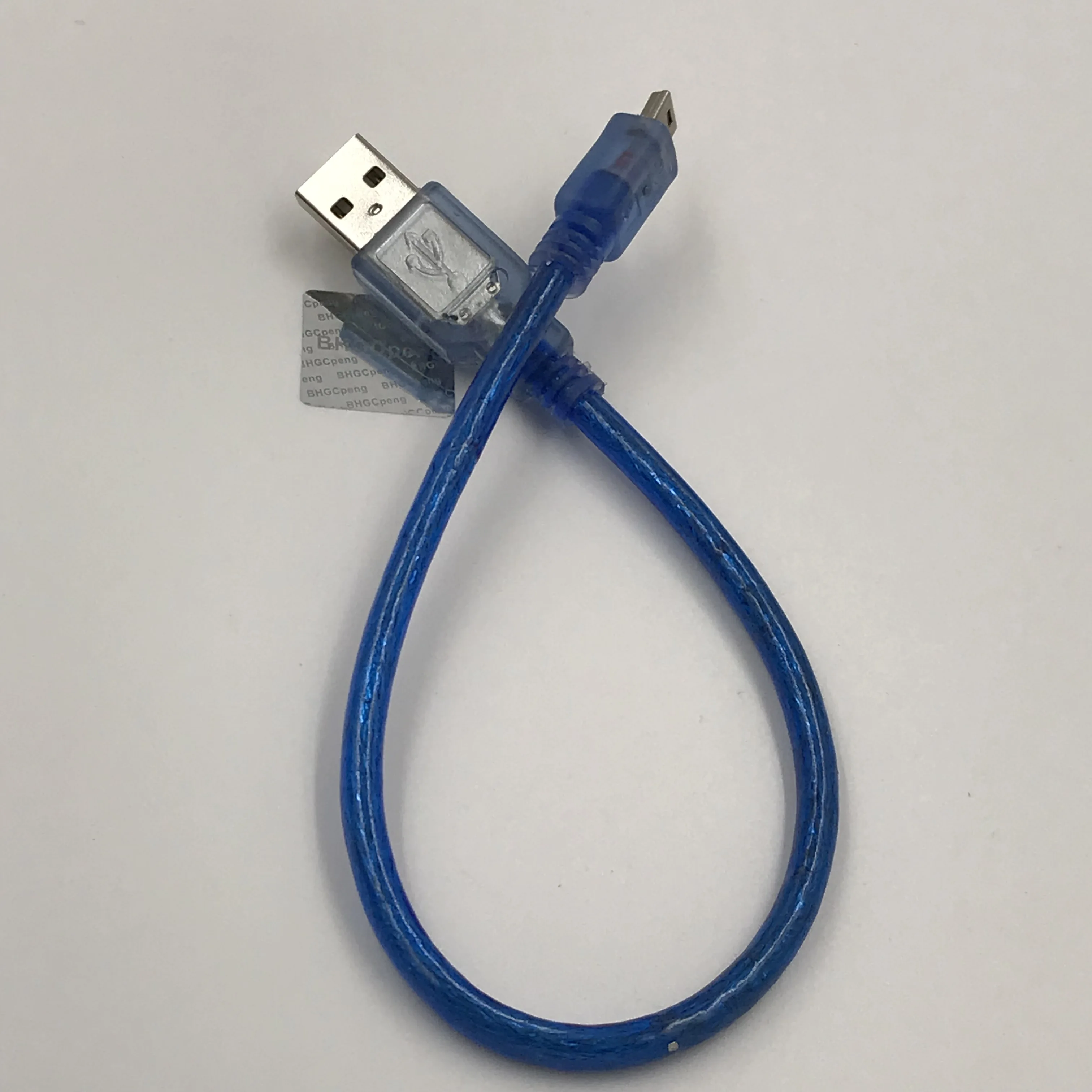 USB to Micro Cable Male to Male Data Tansfer Charge Cable Micro Data Cable Transparent Blue 1Pcs