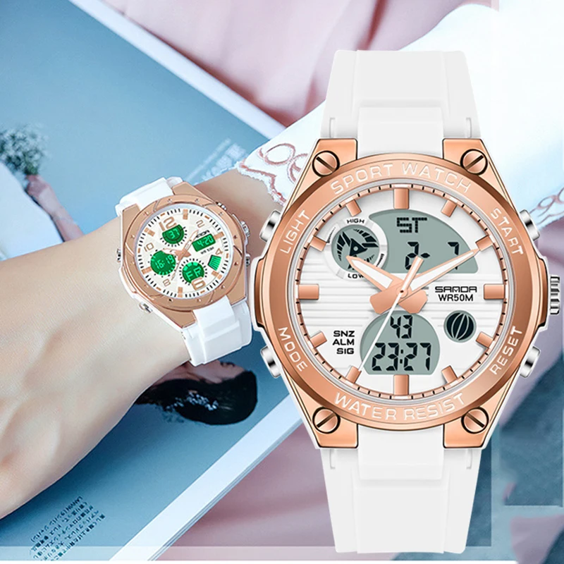 Luxo Rose Gold Mulheres Homens Relógios Digitais Moda Aço Inoxidável LED Relógio de pulso eletrônico À Prova D \'Água Sports Relógio reloj mujer